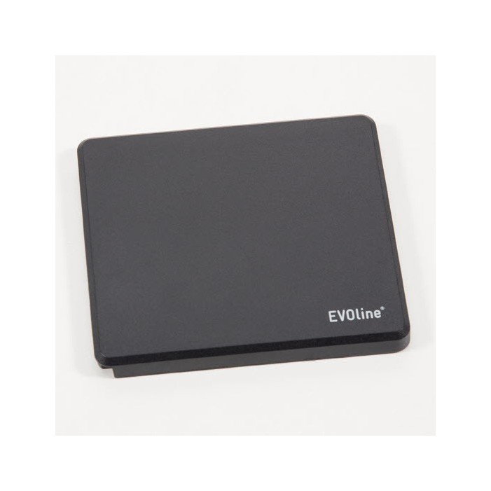 Evoline Square80 Black 1x230V, 1xUSB charger, 1xRJ45 CAT6 pull cable