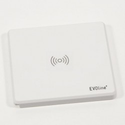 Evoline Square80 Wireless Charger White 1 x 230V, 1 x USB charger, 1 x RJ45 CAT6 pull cable